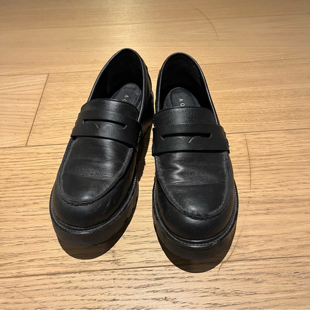 Aqua lug sole loafers